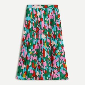 J. Crew | colorful pleated midi skirt